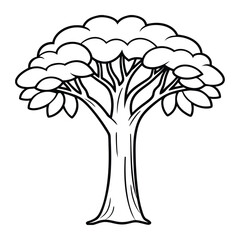 Tree silhouette vector illustration
