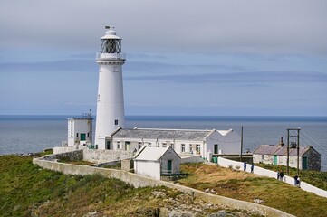 View of South Stack Lighthouse Holyhead, Anglesey, Wales.	