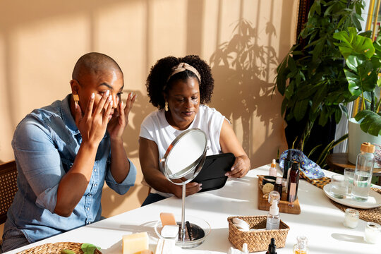 women testing Spa Products
