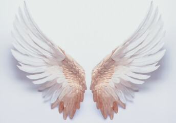 Fototapeta premium Angel wings, 天使の羽根, generated by AI.