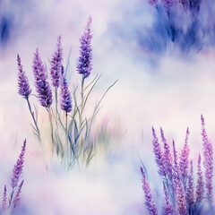 Fototapeta premium seamless watercolor floral primitive wallpaper