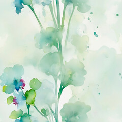 seamless watercolor floral primitive wallpaper