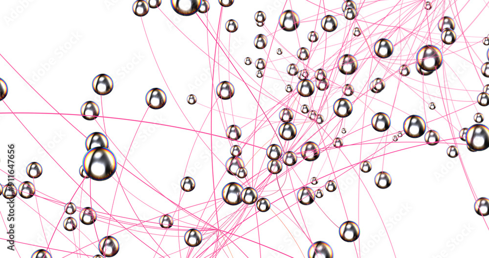 Fototapete Abstract network of physical devices on the Internet using a network connection
