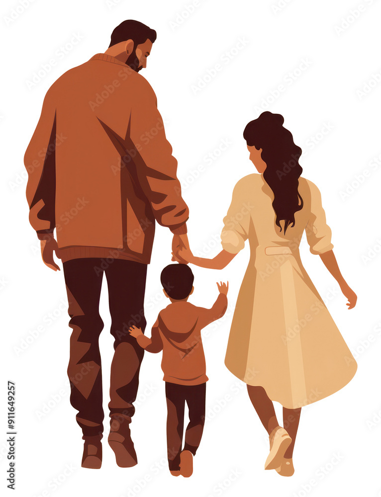 Canvas Prints PNG Couple walking family father.