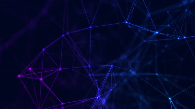 Abstract background of network connections, luminous lines and nodes, futuristic digital grid, technological plexus background