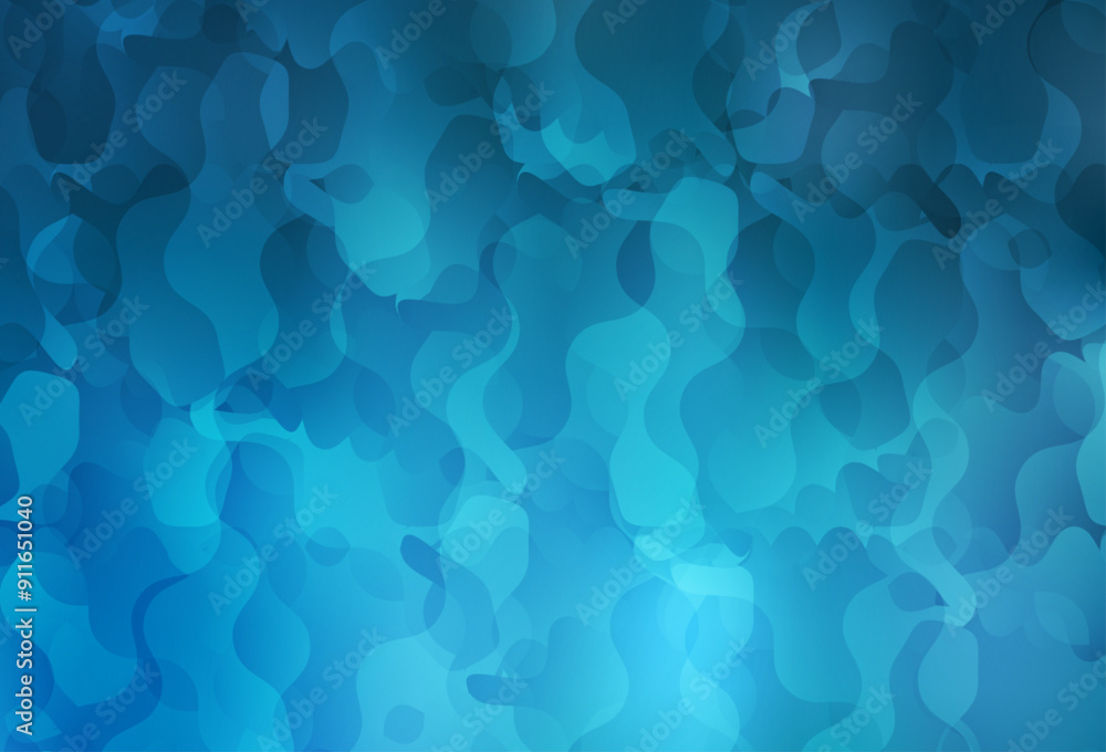 Poster light blue vector background with abstract shapes.