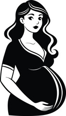 silhouette of pregnant woman