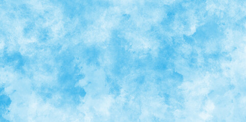 Watercolor illustration art marble painting sky, soft light blue abstract gradient sky watercolor background wallpaper with clouds, Hand painted abstract soft sky blue watercolor sky and clouds.