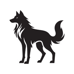 Dog silhouette vector illustration