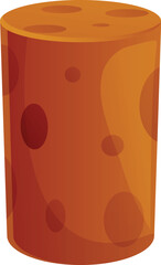 Cartoon style icon of a big asteroid floating in space