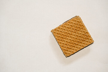 Hazelnut cookie isolated on white