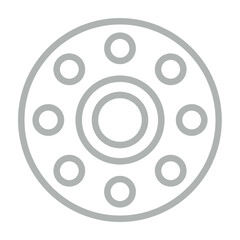 Bobbin Vector Line Grey Icon Design