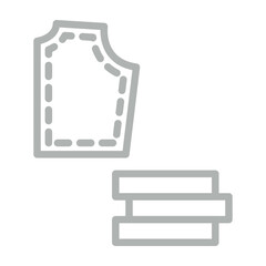 Pattern cloth Vector Line Grey Icon Design