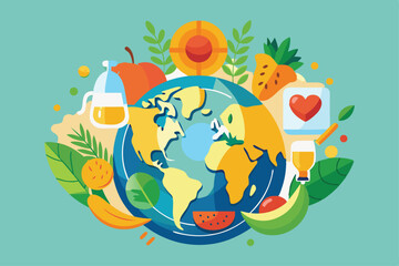 World Food Day Vector Illustration on 16 October.