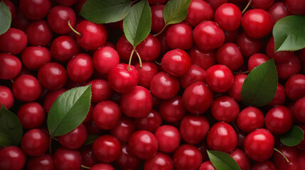 Obraz premium close up of background filled with cherries 