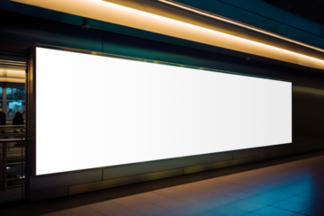 Digital billboard png, transparent mockup