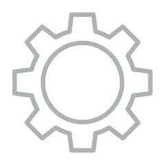 Gears Vector Line Grey Icon Design