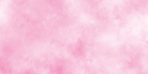 Pink paper texture background with white clouds, Abstract pale pink sponge grunge clouds background for design, Cloudy and light Pink grunge watercolor texture background with white clouds.