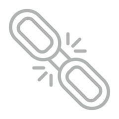 Link Chain Vector Line Grey Icon Design