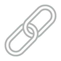 Link Icon Vector Line Grey Icon Design