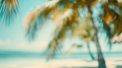 idyllic tropical beach paradise blurred background summer vacation photograph