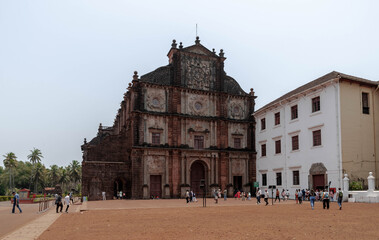 Fototapeta premium The Basilica of Bom Jesus or the Basilica of Merciful Jesus is a Catholic church in Old Goa, India