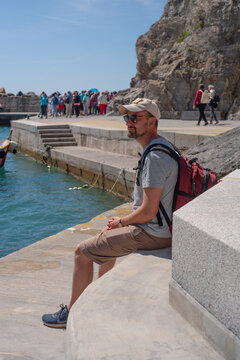 Mediterranean Riviera tourist by the sea