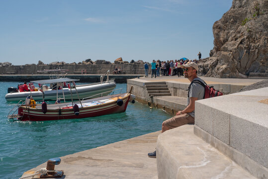 Mediterranean Riviera tourist by the sea