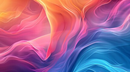 Obraz premium Abstract colorful wave background for design created with generative AI technology