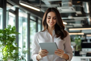 Fototapeta premium young smiling successful business woman