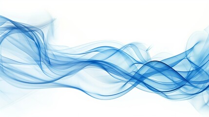 Blue abstract wave background with white background.
