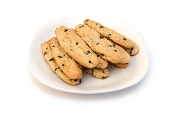 Sweet cookies isolated on a white background