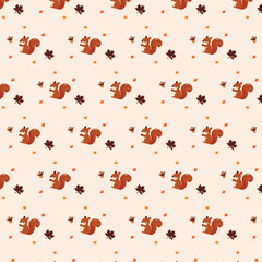 Autumn pattern. Thanksgiving pattern. The pattern of autumn elements.
