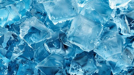Obraz premium Frozen Tundra Ice Texture background,Blue ice cubes texture, can be used for printed materials like brochures, flyers, business cards.
