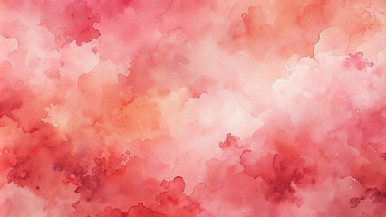 Fototapeta premium Abstract Watercolor Background Pink and Orange Clouds, Watercolor, Abstract, Clouds, Background
