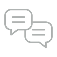 Conversation Vector Line Grey Icon Design