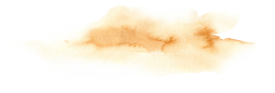 Abstract orange watercolor water splash on transparent background. Watercolor texture in orange color. - Powered by Adobe