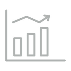 Grow Up Vector Line Grey Icon Design