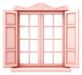 Obraz premium PNG Vintage window white background architecture transparent.