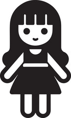 doll vector silhouette illustration