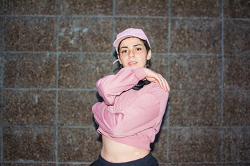 Cool urban dancer flash portrait