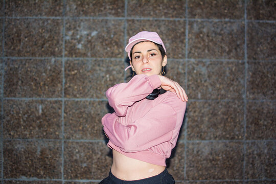 Cool urban dancer flash portrait