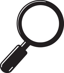 magnifying glass vector silhouette illustration