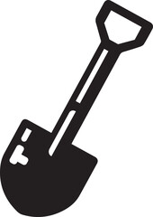 shovel vector silhouette illustration