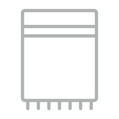 Towels Vector Line Grey Icon Design