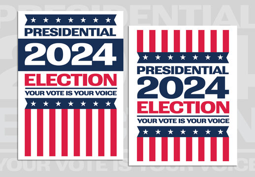Posters Layout Design for US Presidential Election Campaign 2024