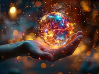 Mystical Energy Orb in Hand