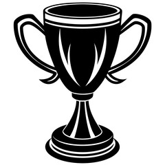 winner cup silhouette vector art Illustration