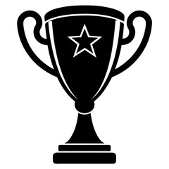 winner cup silhouette vector art Illustration