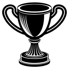 winner cup silhouette vector art Illustration